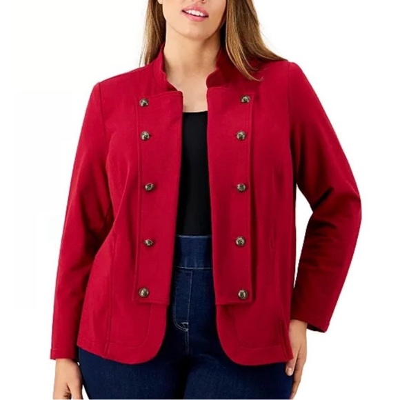 Tommy Hilfiger Women's Bold Red Blazer - Picture 1 of 7